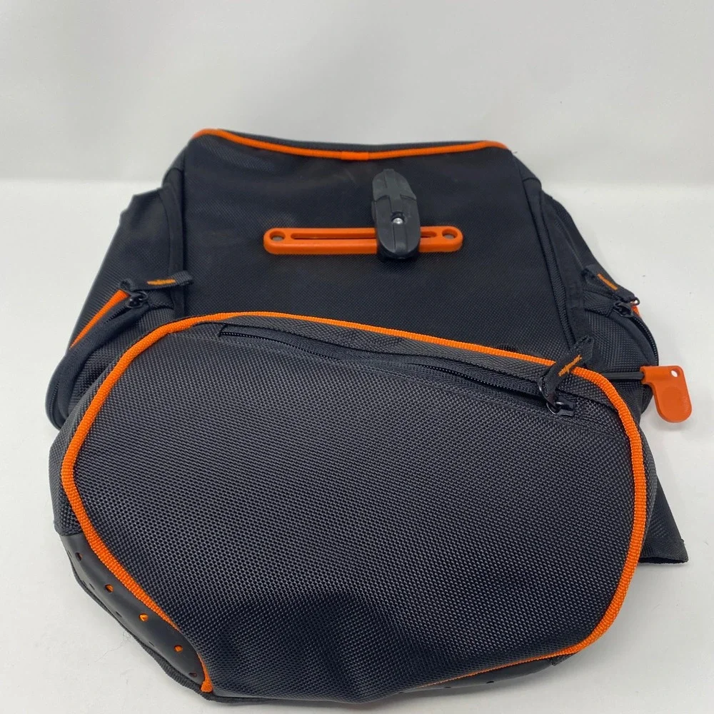 Ibera PakRak Bicycle Pannier Bag Black Orange Quick Release Commuter Bike Bag